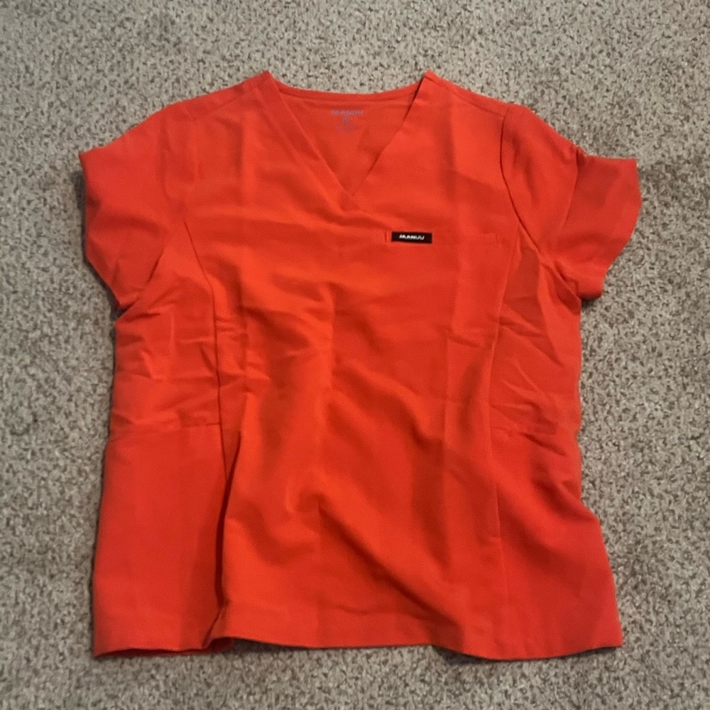 JAANUU women’s red scrubs set